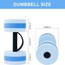 Water Weights for Pool Exercise 2Pcs Water Dumbbells Aerobics Pool Barbells Lightweight Resistance Aquatic Dumbbell for Swimming