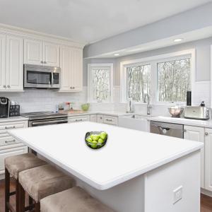 Silicone Mats for Kitchen Counter, 48"x32"(120cmx80cm) Large Heat Resistant Mat Kitchen Island Waterproof Countertop Protector Mat Nons-slip Extra Large Counter Mat, Semitransparent (Translucent)