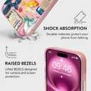 Compatible with iPhone 16 Plus Case Cute Aesthetic for Women Girls, Classic Retro Western Grapes Fruit Drinks Fish Bow Collage Phone Case, Shockproof Protective Cover