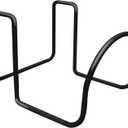 Jantens Heavy Duty Hose Holder - Wall Mount for 3/4 to 1-1/4 Inch Railing, Powder Coated Steel Hook for Expandable & Flexible Hoses - Black