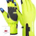 -10 Waterproof Winter Gloves Men, Touchscreen Fingers Snow Ski Gloves Women, 5-Layer Touch Screen Cold Weather Gloves (Medium, Green)