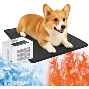 DuDuDog Pet Pad Water Circulation Self Cooling System for Summer | Timed Electronic Self-Cooling and Heating for Dogs and Cats, 24 x 16 in