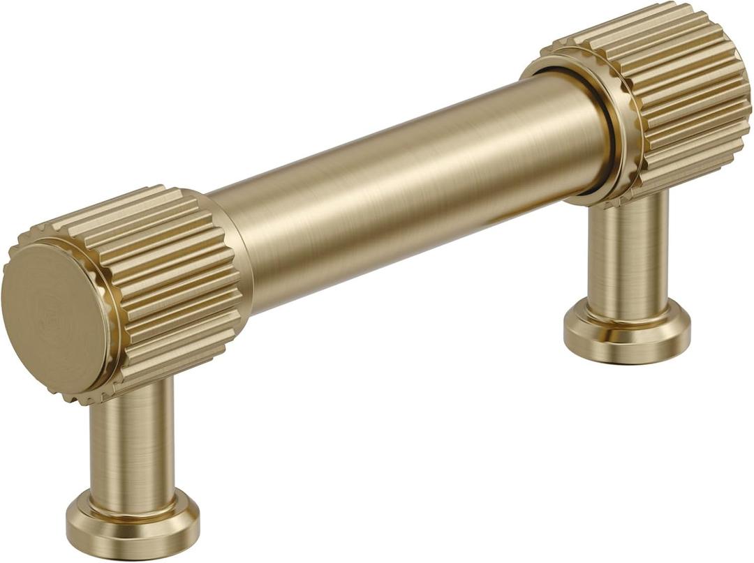 Amerock Farewind 3 inch (76mm) Center-to-Center Golden Champagne Cabinet Pull, BP37802BBZ