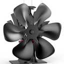 Signstek Large Wood Stove Fan, 6 Blades Big Size Fireplace Burner Heat Powered Fan for Biggger Room, Silent Operation,Circulation for Wood/Log Burner/Pellet Stove