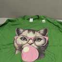 Cute Cat Shirt for Women Funny Cat Lovers T-Shirt, 3XL, Grass Green