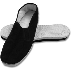 Shoes8teen Men's Martial Art Kung Fu Tai Chi Rubber Sole Canvas Shoes (13, Black Cotton)