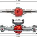 CNC Aluminum Front & Rear Axle Set for 1/10 SCX10 RC Crawler Axial Heavy Duty Version (Titanium)