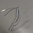 Coiled USB to USB C Cable 6FT, 2Pack Braided USB A to Type C Charger Cable for Car 66W Fast Charging Cord Compatible with iPhone 17 16 15 Pro Max, iPad, Samsung Galaxy, Google Pixel, LG Phones-Silver