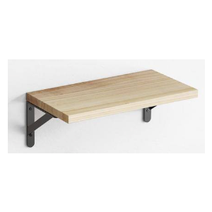 Natural Wood Assembled Floating Shelf, Wall Mounted Wood Shelves 24"