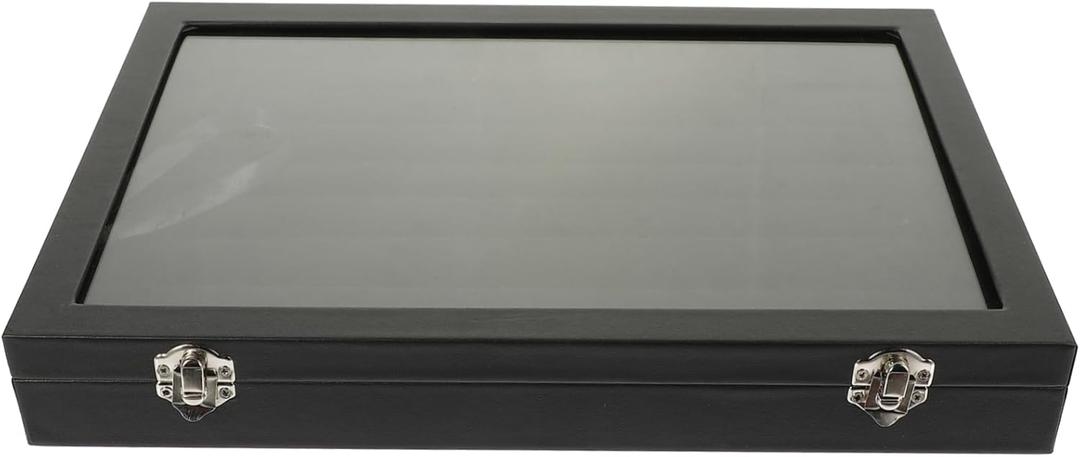 LIFKOME Jewelry Organizer Box Glass Lid Portable Capacity Storage for Earrings Necklaces and Bracelets Elegant Display Case for Home and Travel
