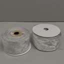 Briful Silver Velvet Christmas Ribbon 2.5 Inch Christmas Tree Ribbon with Metallic Wired Edge (2 Rolls, 20 Yards)