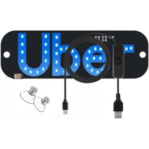 Led Light for Car,USB LED Light Sign for Drivers,Windshield Taxi Sign with Scrolling Display, Easy Suction Cup Installation for Cars, Trucks, SUVs