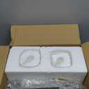 2-Lights Black and Gold Bathroom Light Over Mirror with Square Glass Shade and Metal Base, Gold Wall Vanity Lights for Bedroom, Stairs, Living Room, Hallway