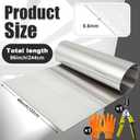 430 Stainless Steel Sheets Metal Set 96 x 48 Inches 24ga Plates Panel #4 Brushed Finish Magnetic Mount Board Includes Steel Plate Plier and Gloves for Crafting Kitchen Office Stove Top Truck Floor