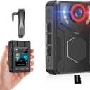 Body Camera with Audio and Video Recording - 1080 FHD Body Cam with IR Night Vision, 128GB Bodycam for Law Enforcement, Security Work, Outdoor Sport, Walking Dogs, Vlogging