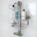 simplehuman Adjustable and Extendable Shower Caddy Large, Stainless Steel and Anodized Aluminum