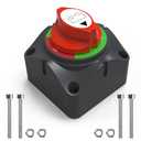 Battery Disconnect Switch 12V Master,12V-48V Battery Shut Off Switch 275Amps High Current for Car Marine Boat RV Vehicles(1-2-Both-Off)