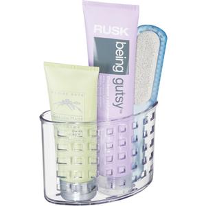 iDesign Suction Cup Shower Caddy Basket - Bathroom Storage Organizer - Clear - Made in USA (Small)