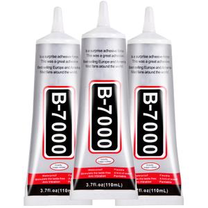 3.7oz B7000 Rhinestone Clear Glue for Jewelry Making, 110 ml Multipurpose Adhesive Jewlery Glue for Fabric, Tumblers, Rhinestones DIY Crafts, Nail Art, Makeup, Shoes, Cell Phones, Tablet, Wood
