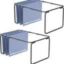 TOPCJ Legal/Letter Size Hanging File Folder Frame,Adjustable 16 to 25 inches,Heavy Duty Steel File Cabinet/Drawer Organizer Insert,Hanging Folder Holder for Desktop,12.598" W X 9.45" H,2 Packs