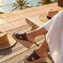 Luoika Women's Wide Width Wedge Slides Sandals, Slip on Platform Wedge Pump Heel Casual Summer Sandals.