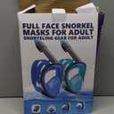 QingSong Full Face Snorkel Mask for Adults, Snorkeling Gear with Camera Mount, 180 Degree Panoramic View Snorkel Set Anti-Fog Anti-Leak (Large-X-Large, 2 Pack - Black+Black Green)