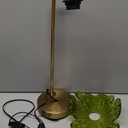 Glass Table Lamps Mid Century Modern Table lamp Gold Desk lamp tall table lamp nightstand lamp touch Table lamp with Green Flower Design Bedside Table Lamp for end table Bedroom Living Room Office
