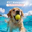 SNOYWEN Chew Resistant Smart Interactive Dog Balls, Durable Food-Grade Rubber Material, Automatic Moving, Bouncing, Rotating Toy with Light for Medium, Large Dogs, IPX7 Waterproof (Yellow)