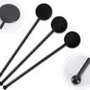 Brccee AC 100PCS 7 Inches Cocktail Swizzle Sticks, Disposible Plastic Drink Stirrers Plastic Coffee Whiskey Beverage Stirrers (Black)