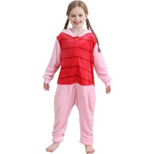 Unisex Children Animal Onesie, Halloween Costume Christmas Pajamas For Girls and Boys 4-13Y (8-9 Years, Pink)