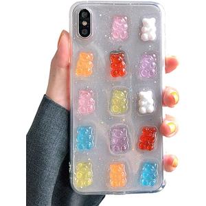 UnnFiko Cute Clear Phone Case for iPhone 6/ 6s, Super Kawaii Cartoon Bears, Funny Creative Soft Protective Phone Cases Cover for iPhone 6/ 6s(Bears)