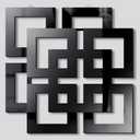 Weysat Wall Mount Home Mirror, 2 Pieces Silver Square Decorative Mirror for Bedroom, Living Room, Bathroom, 11.8 x 11.8 Inches(Black,Mirrored)