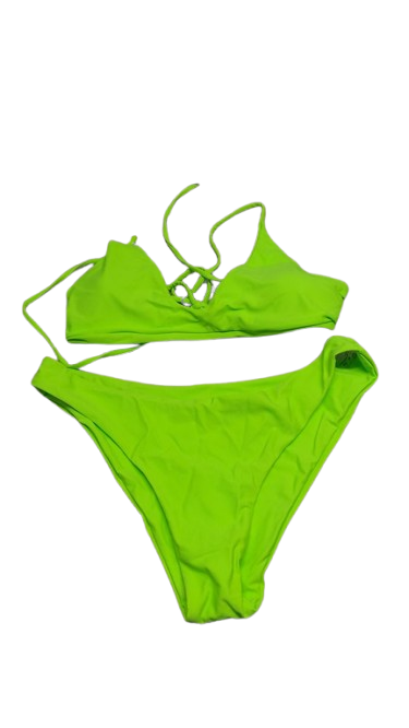 Large Neon Green 2 Piece Swimsuit