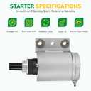 410-21013 Starter Fit for John Deere 60 110 112 120 140 200 210 212 214 216 300 312 314 316, for Massey Ferguson 14 16 Tractor All, for Kohler K241 K301 K341, Replace AM31568 SAB0043