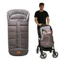 LAT Baby Warm Bunting Bag Universal,Stroller Sleeping Bag Cold Weather,Waterproof Toddler Footmuff(Basic,Grey)