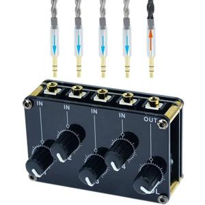 4 way channel stereo mixer for live recording portable high sensitive low noise (4 in 1 out)