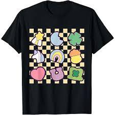 Groovy Lucky Charm Saint Patrick's Day Women's Shamrock TShirt. XS Size