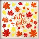 2 x Whaline 105Pcs Fall Glitter Maple Leaves Window Clings Colorful Hello Fall Window Decals Doubled-Sided Window Stickers for Autumn Thanksgiving Harvest Home School Office Party Supplies Gifts, 9 Sheets