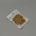 60 Pcs Gold Plated Stainless Steel Round Spacer Beads 5mm Hole, Seamless Loose Beads for DIY Bracelet Necklace Jewelry Making Findings 9mm