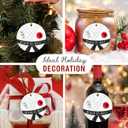 3 x Karate Christmas Ornament 2025 - Karate Black Belt Gifts for Boys, Men, Girls, Jiu Jitsu Ornament, Motivational Jiu Jitsu Gifts for Students, Teachers, Coaches, Ceramic Hanging Decor