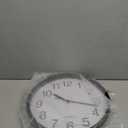 Bernhard Products Black Wall Clock, Large 13-Inch Silent Non Ticking Quartz Battery Operated Round Easy to Read Classroom/Home/School/Office Clock