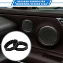2 Pcs Speaker Spacer Ring Tweeter Speaker Spacer Adapter for Volkswagen Passat 1998-2016 Waterproof for 6.5'' ABS Black Front