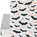 VibrantFruitique Halloween Spooky Bat Case for iPad (A16) 11th Gen 2025 11-inch/10th Gen 2022 10.9 inch Protective Case,Pencil Holder & Clear Soft TPU Back & Trifold Stand Cover for Women