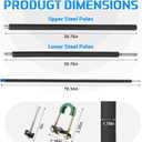 Trampoline Poles Replacement Lower and Upper Replacement Poles Universal Trampoline Enclosure Accessories with Straight Pole, Trampolines Foam Sleeve, Pole Caps, Hardware, Fit 8-16 ft