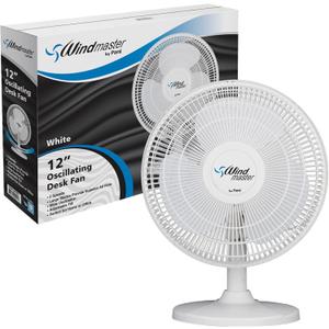 PAMI Oscillating Desk Fan - Portable Table Top Fan With 3 Speed Levels, Large Blades & Adjustable Tilt- Max Air Flow Office Desk Fan- Electric Cooling Fan For Bedroom Home Dorm Office (White, 16'')