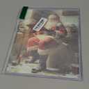 Santa Sitting on Toilet Funny Bathroom Art Print Christmas Wall Art Toilet Humor Decor Cottage-core Art Print Funny Bathroom Decor (8x10 inch Print Unframed)