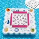 32 x 32 inch Floating Mahjong Table for Pool 2-in-1 Double-Sided, 31.5 x 31.5 inches
