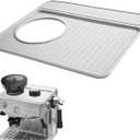 Tamping Mat for Breville 870/880, Espresso Tamper Mat for Barista Touch/Express, Silicone Prevent Scratching, Top Mat for Breville Espresso Machine Accessories, Waterproof Heat Resistant(Grey) (Gray)