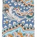 AUSCUFFLINKS Paisley Skinny Ties | Cotton Pocket Squares Bow Ties & Neckties | Wedding Ties (Blue)