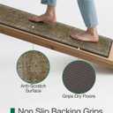 LUMI Anti Fatigue Cushioned Kitchen Mat for Floor, Non-Slip Comfort PVC Padded Runner Rug with Faux Leather Surface for Desk Office, Sink, Laundry, 24"x59"